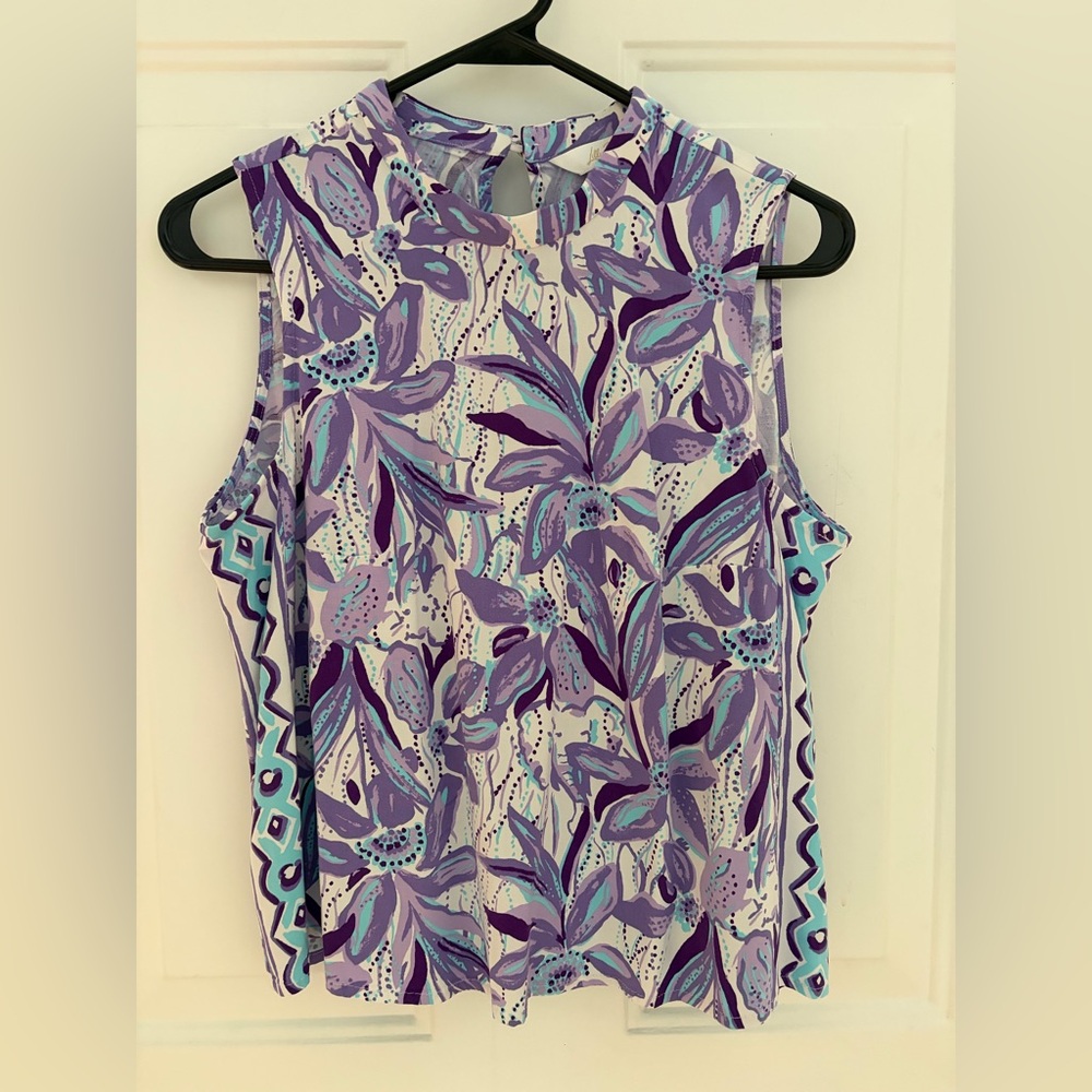 Lilly Pulitzer Purple and Blue Anya top